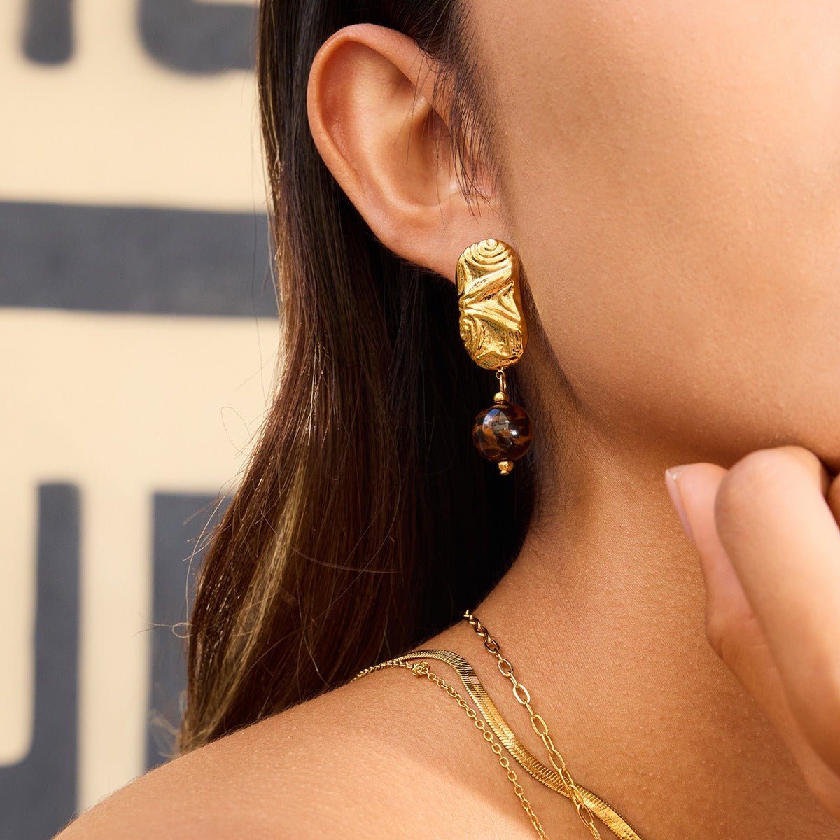 Velóra Auri – Autumn Luxe Titanium Earrings - VELORÁ