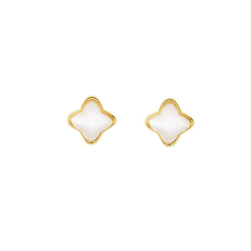 Velóra Auri – Cat’s Eye Clover Earrings - VELORÁ