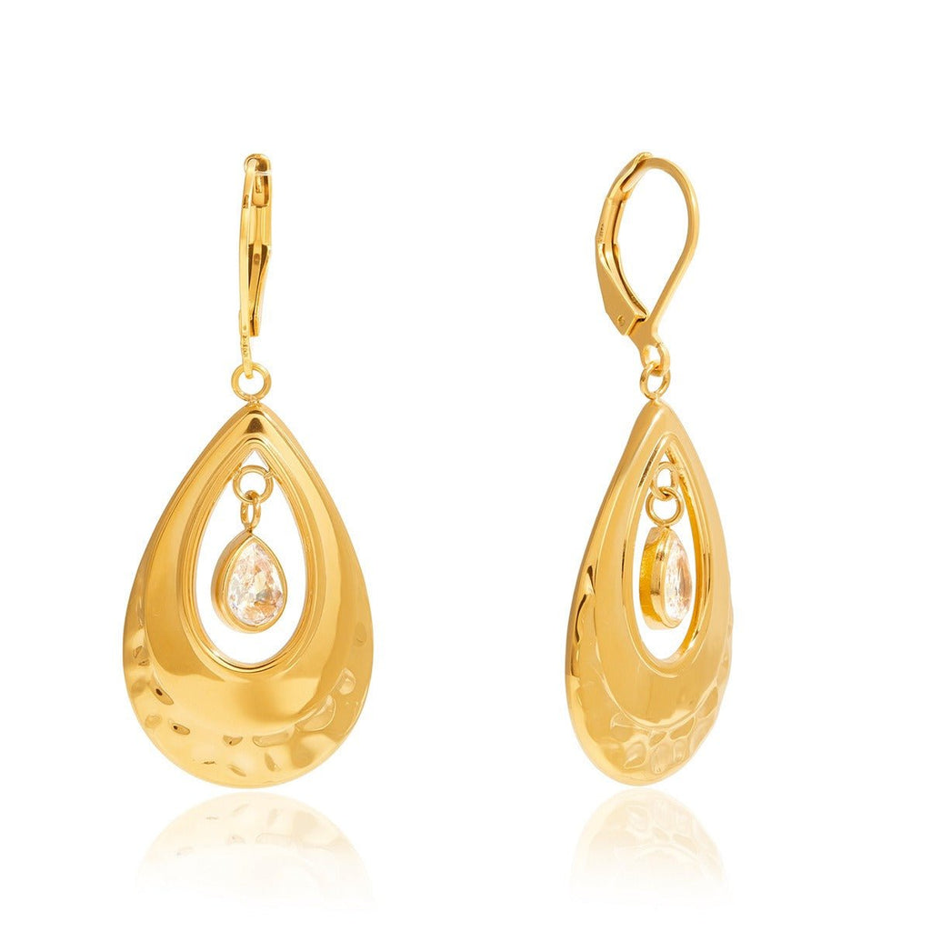 Velóra Auri – Luxe Drop Zircon Hoops - VELORÁ
