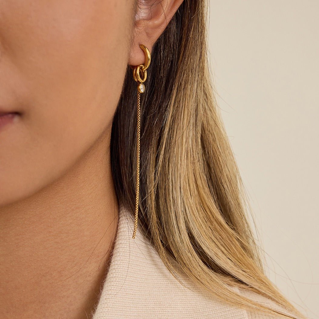 Velóra Auri – Luxe Tassel Zircon Earrings - VELORÁ