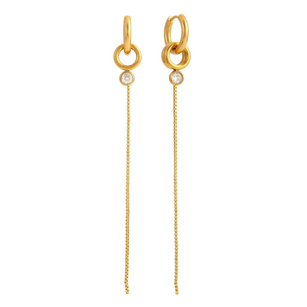 Velóra Auri – Luxe Tassel Zircon Earrings - VELORÁ