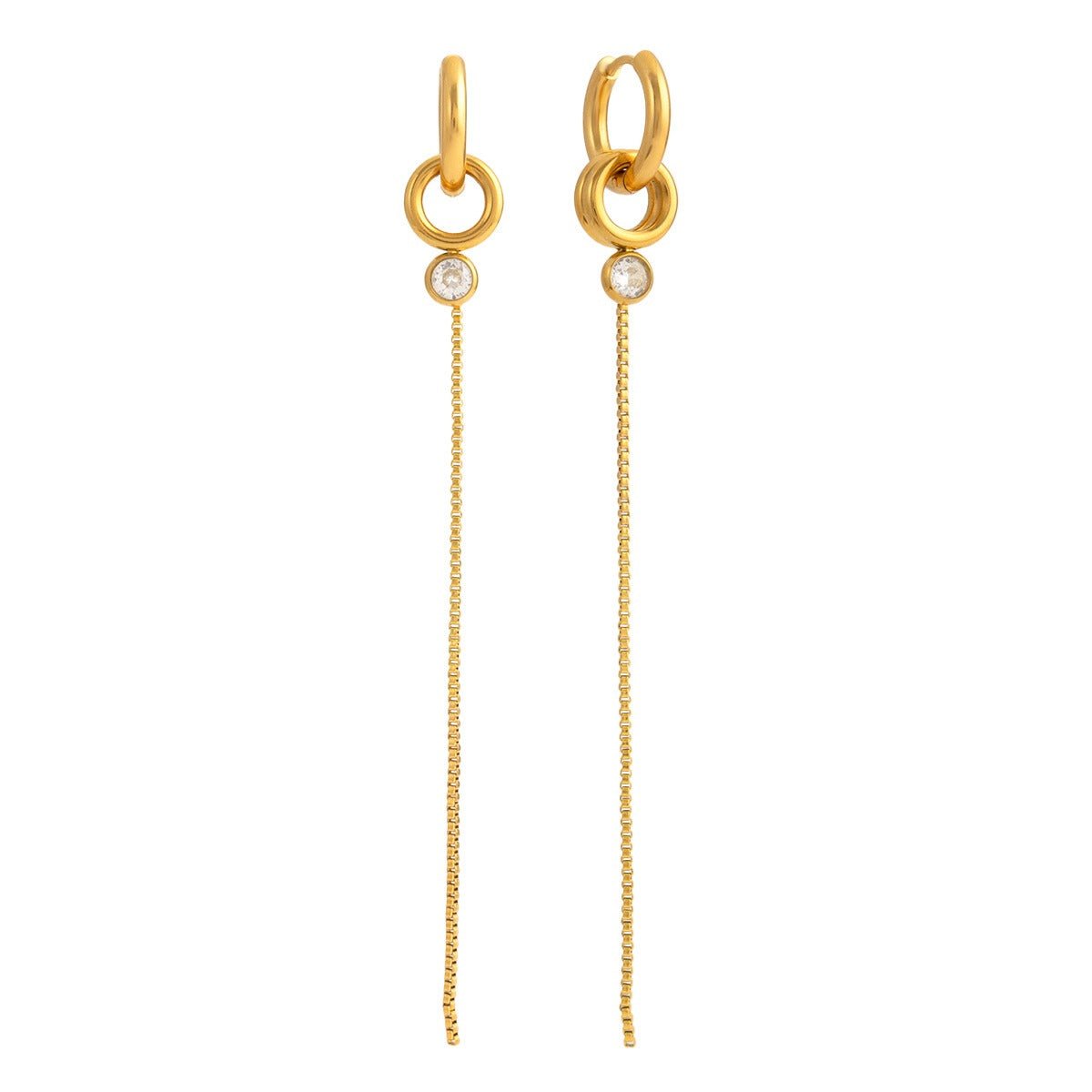 Velóra Auri – Luxe Tassel Zircon Earrings - VELORÁ
