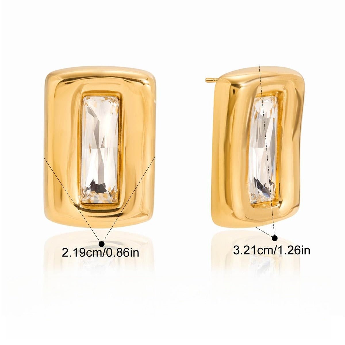 Velóra Auri – Square Zircon Studs - VELORÁ