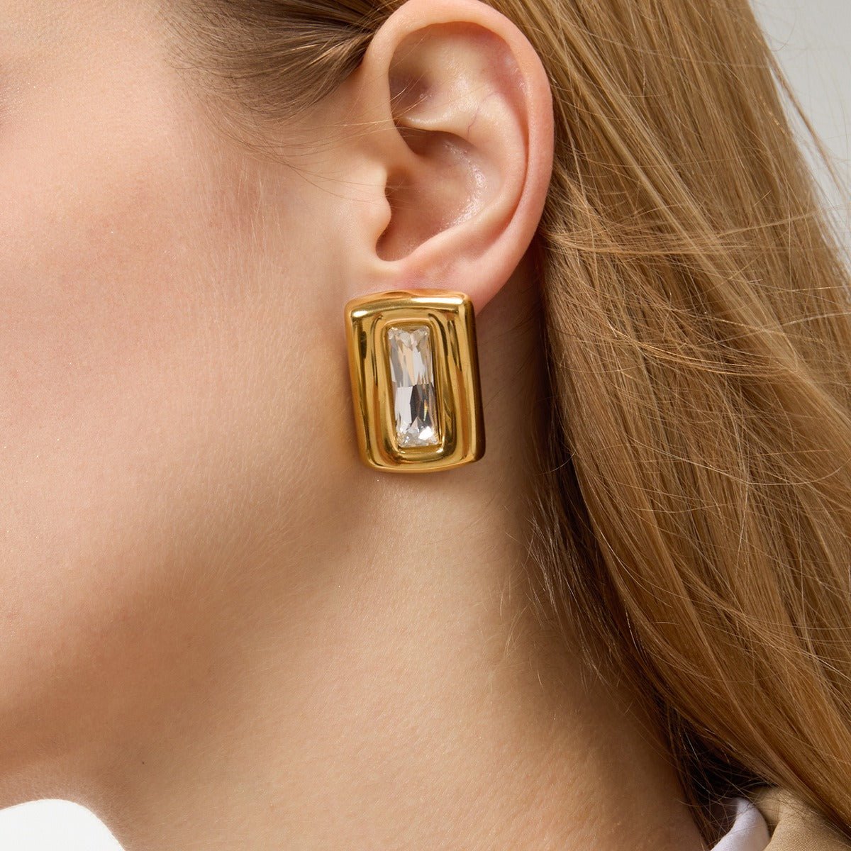 Velóra Auri – Square Zircon Studs - VELORÁ