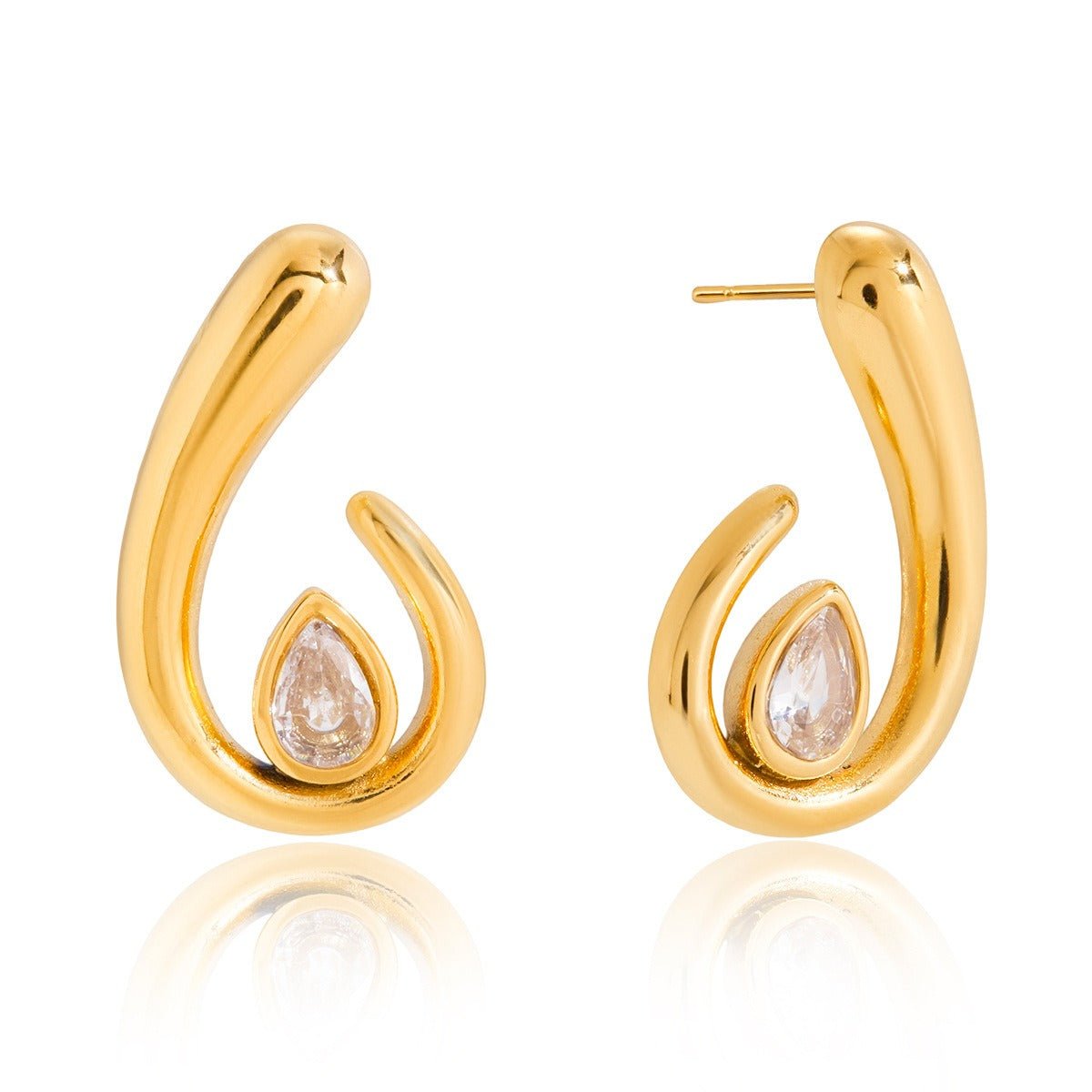 Velóra Auri – Teardrop Zircon Studs - VELORÁ