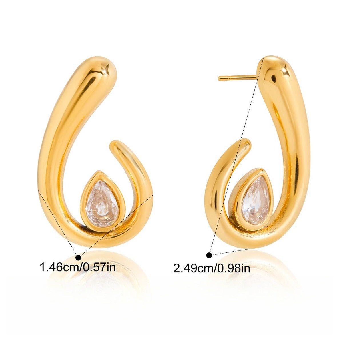 Velóra Auri – Teardrop Zircon Studs - VELORÁ
