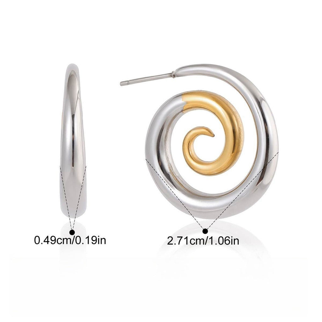 Velóra Auri – Threaded Gold Titanium Earrings - VELORÁ