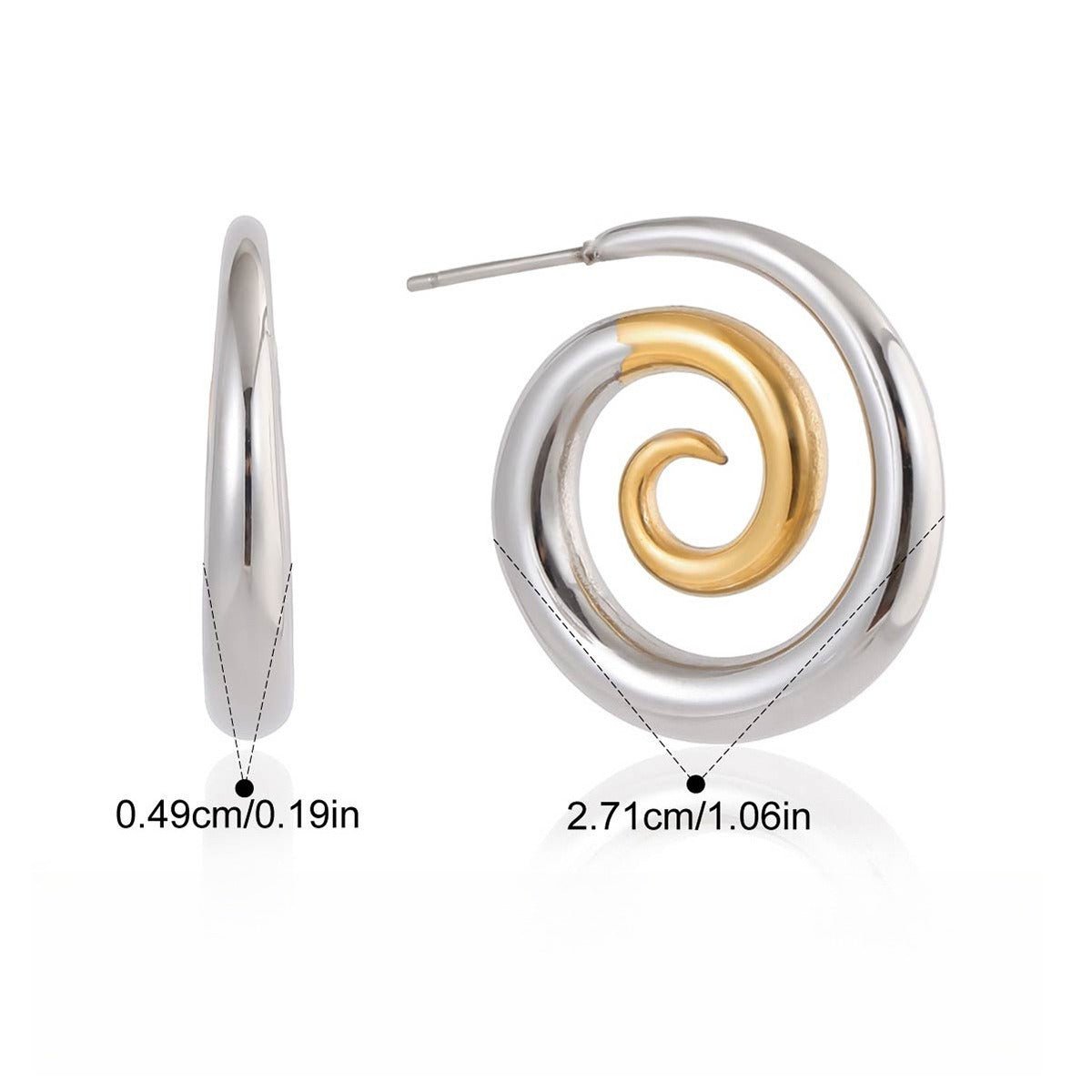 Velóra Auri – Threaded Gold Titanium Earrings - VELORÁ