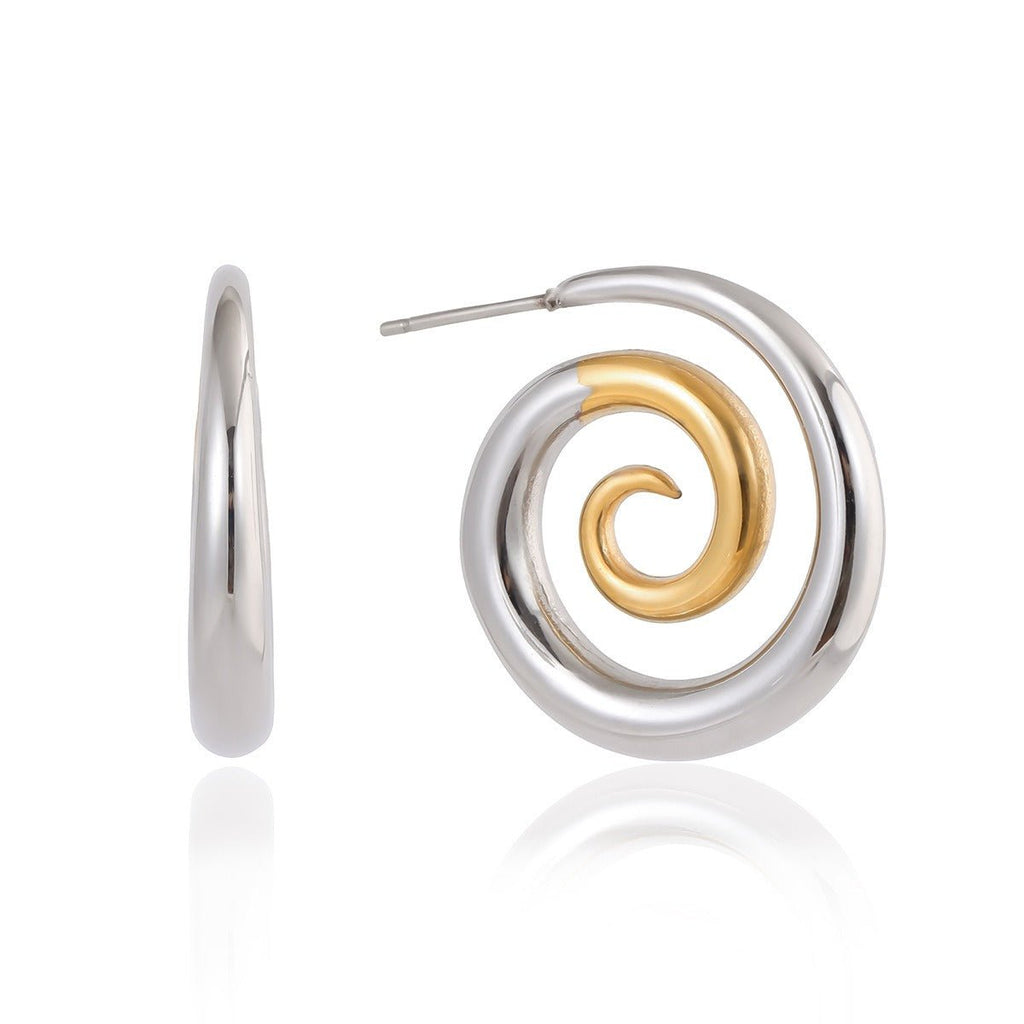 Velóra Auri – Threaded Gold Titanium Earrings - VELORÁ