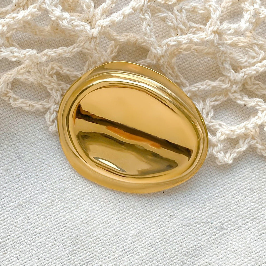 Velóra Éclat – Geometric Oval Luxe Brooch - VELORÁ
