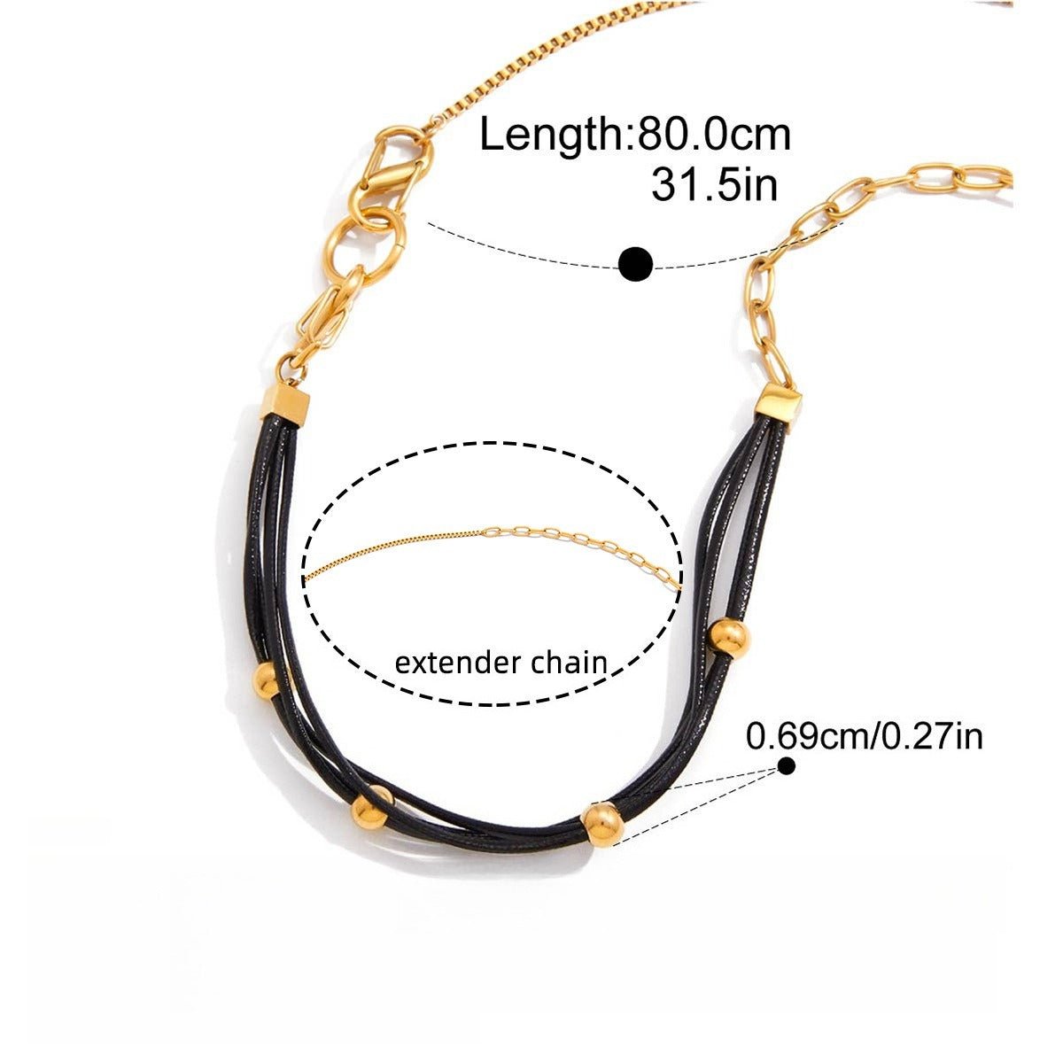 Velora Noir Cord Necklace - VELORÁ