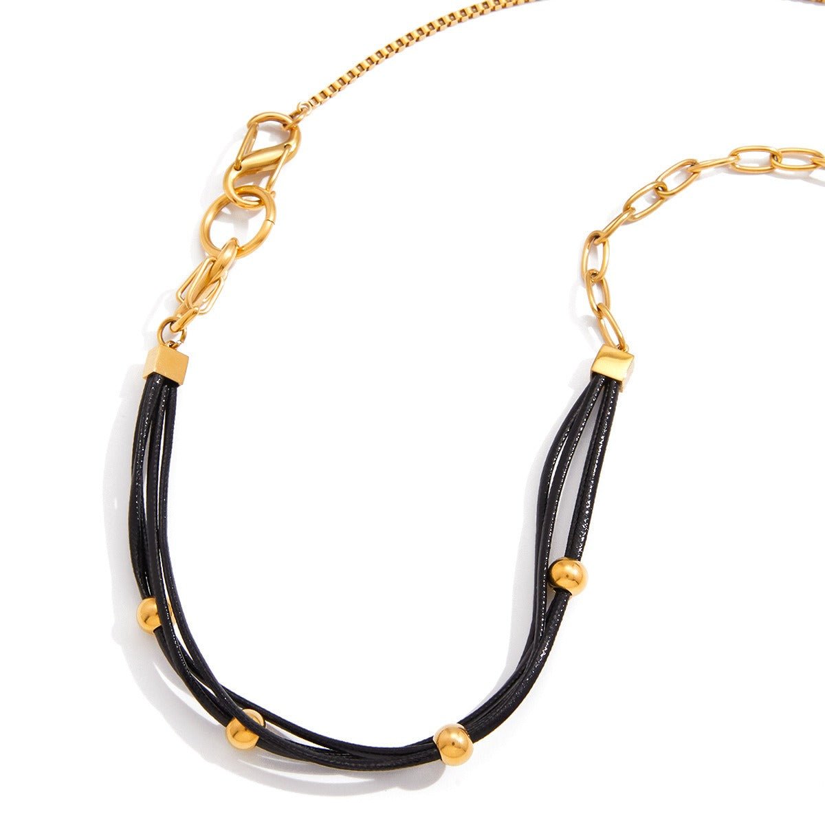 Velora Noir Cord Necklace - VELORÁ