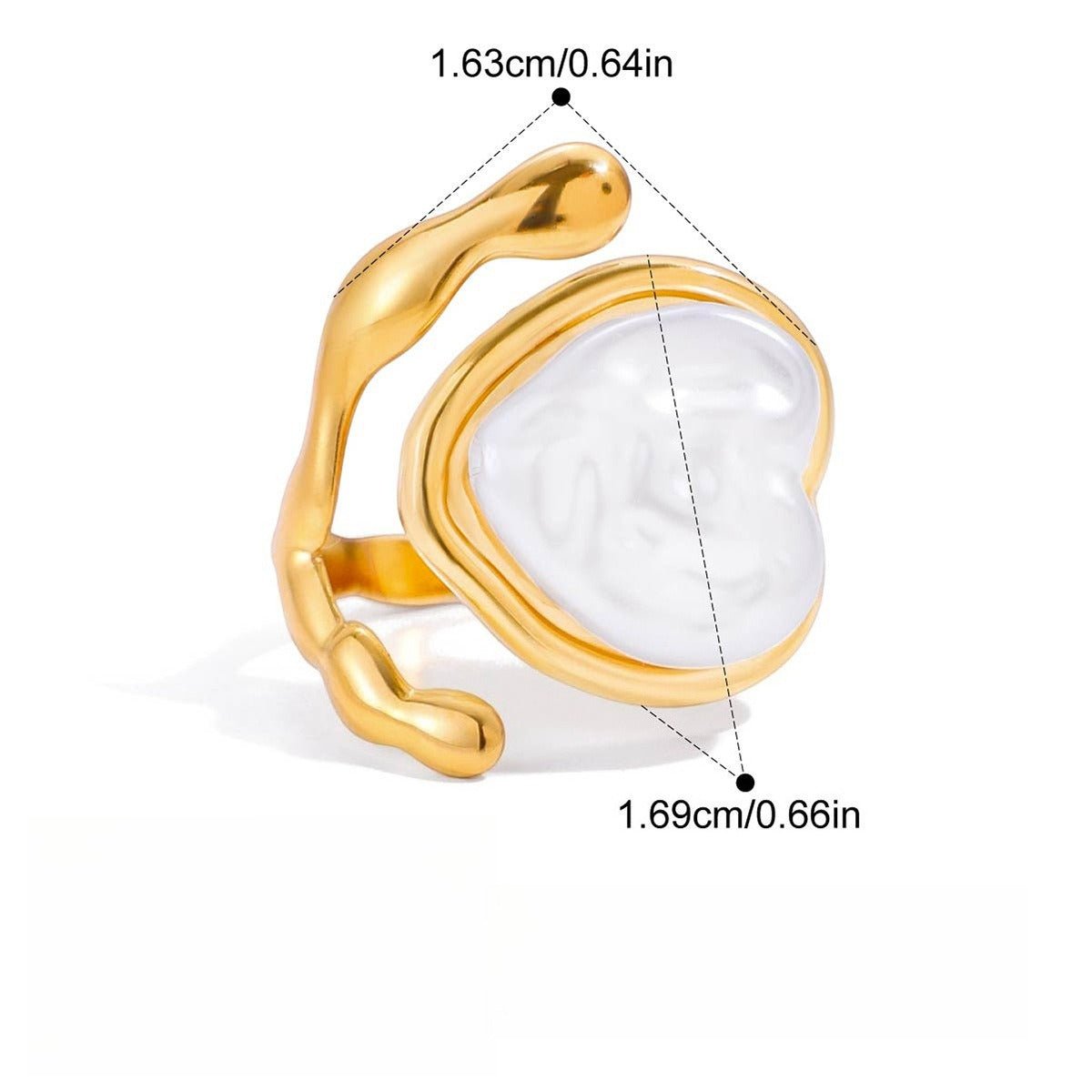 Velóra Oréa – Pearl Titanium Luxe Ring - VELORÁ