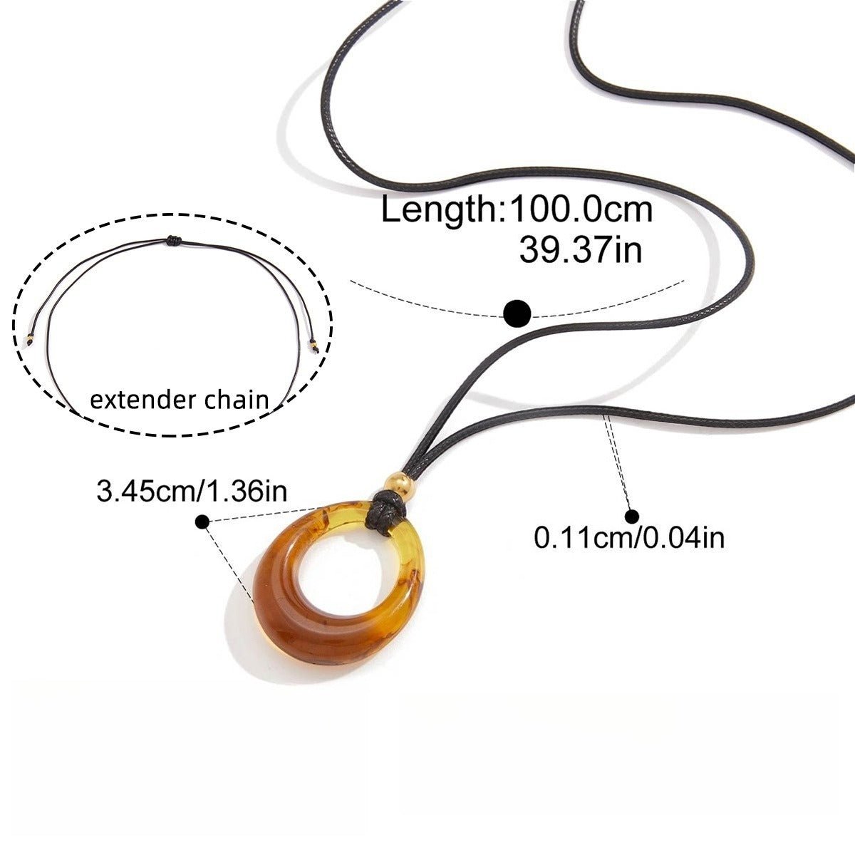 Velóra Sélene – Amber Resin Long Necklace - VELORÁ