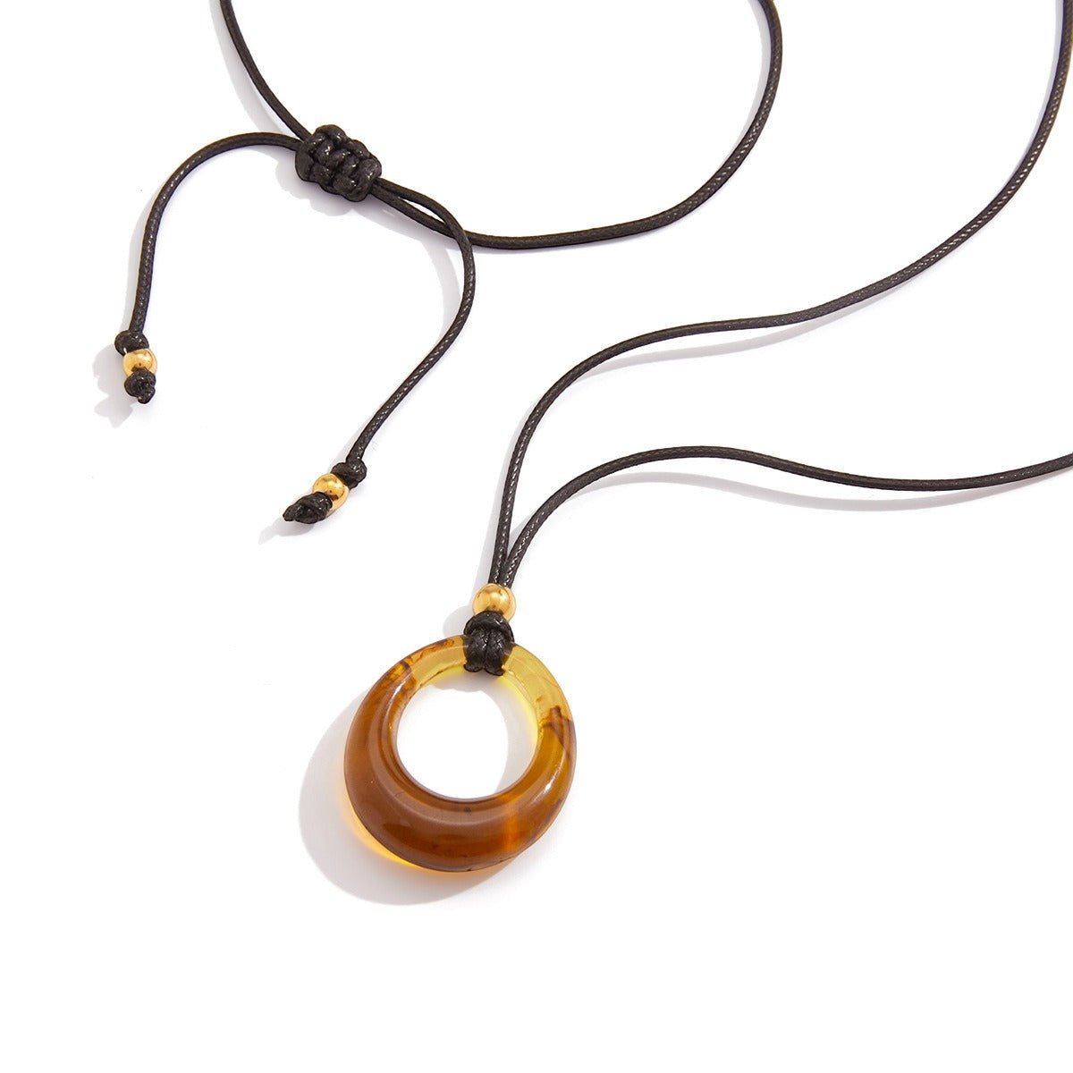 Velóra Sélene – Amber Resin Long Necklace - VELORÁ