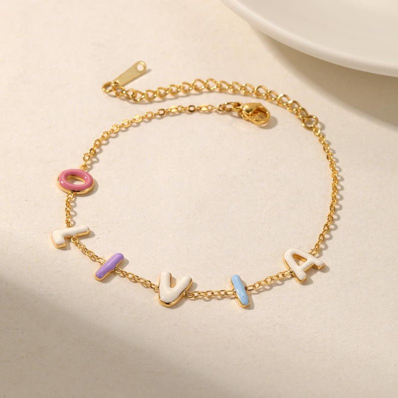 Velóra Sélene – Bubble Letter Bracelet - VELORÁ