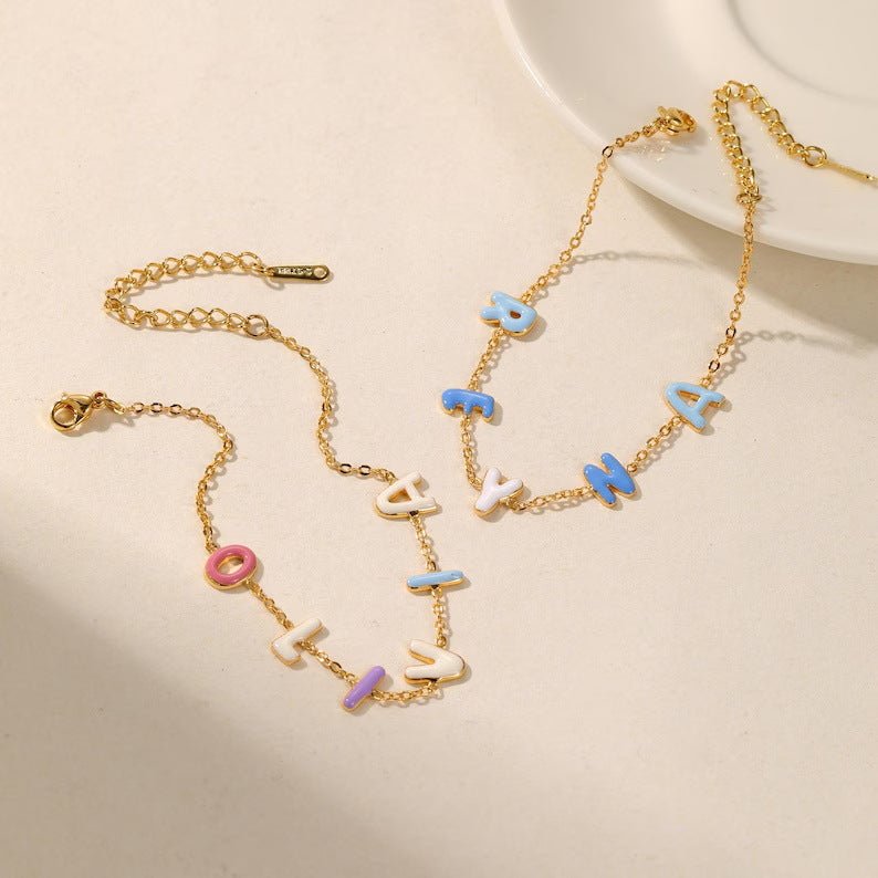 Velóra Sélene – Bubble Letter Bracelet - VELORÁ