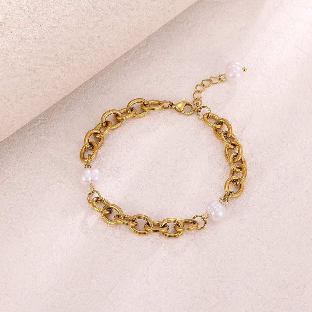 Velóra Sélene – Dual Pearl Gold Bracelet - VELORÁ