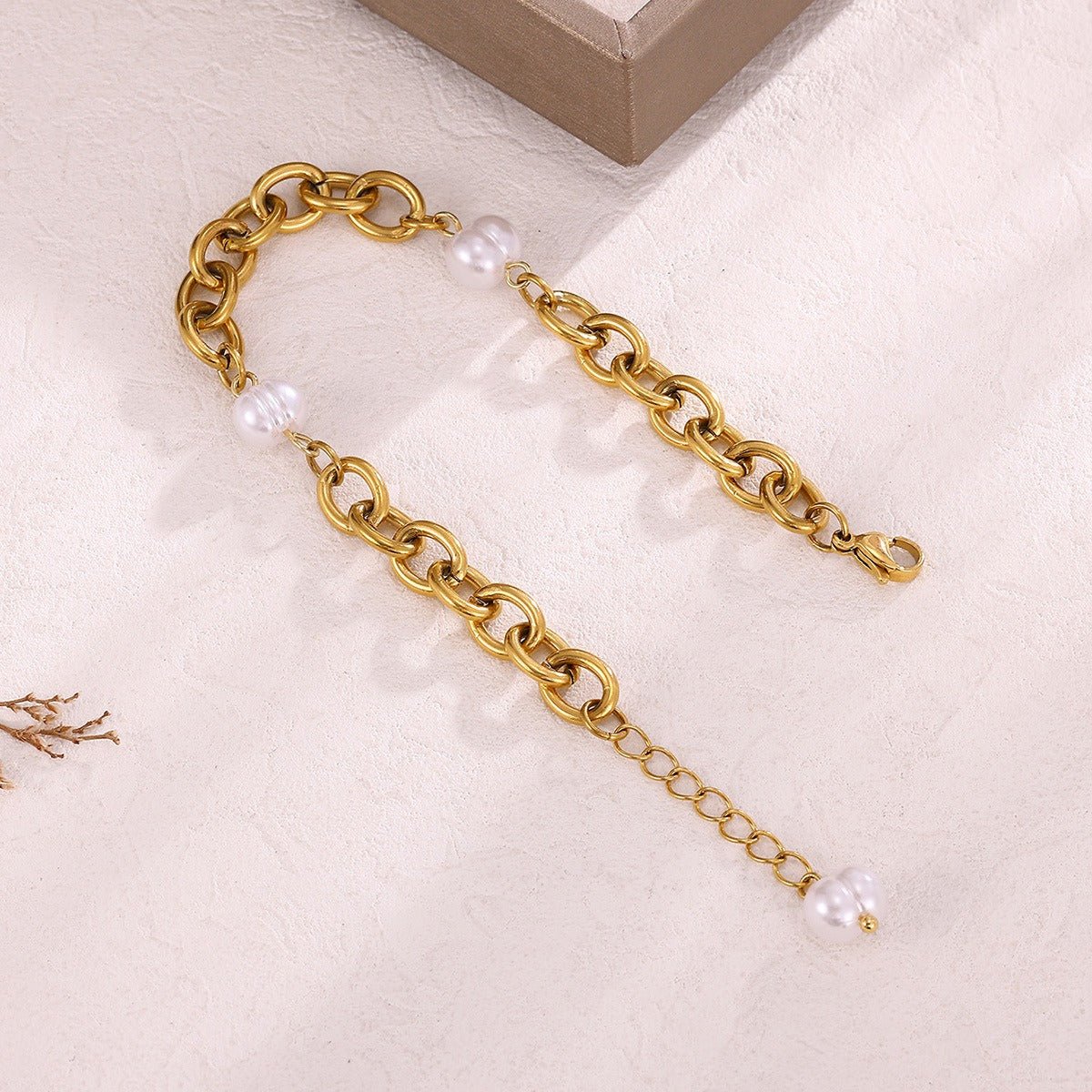 Velóra Sélene – Dual Pearl Gold Bracelet - VELORÁ