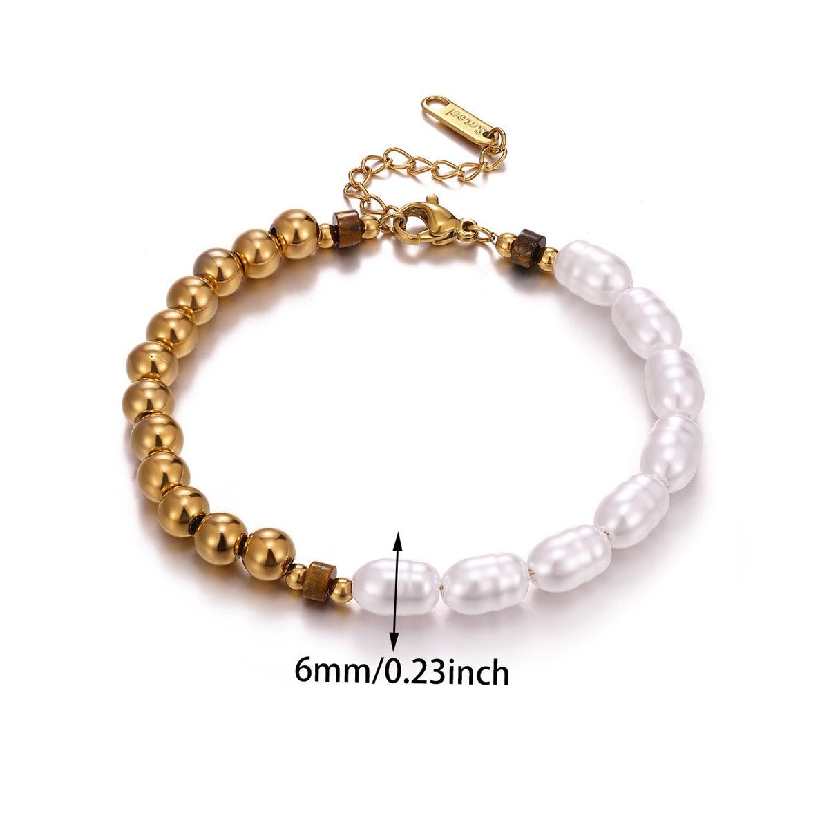 Velóra Sélene – Dual Pearl Gold Bracelet - VELORÁ