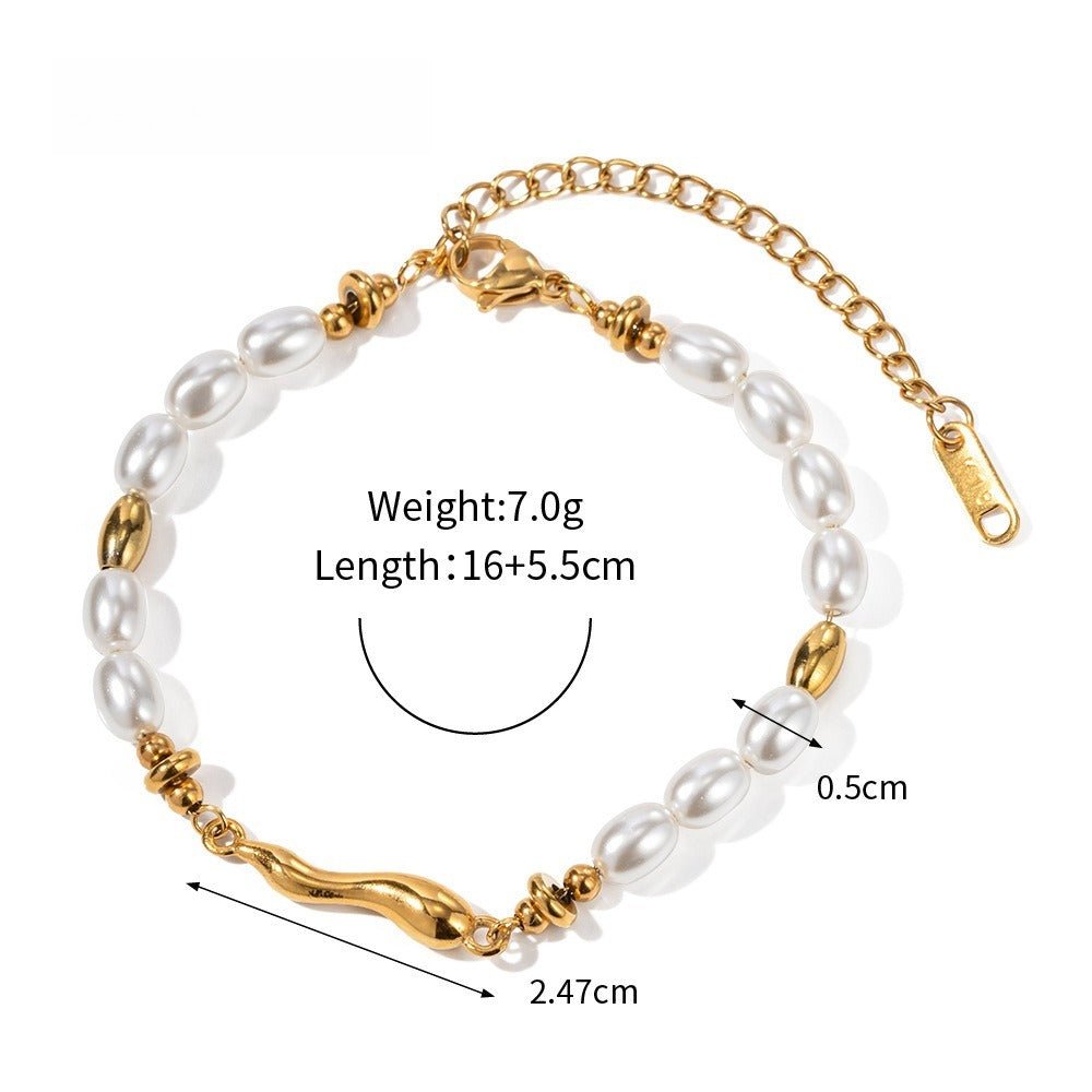 Velóra Sélene – Golden Pearl Bracelet - VELORÁ