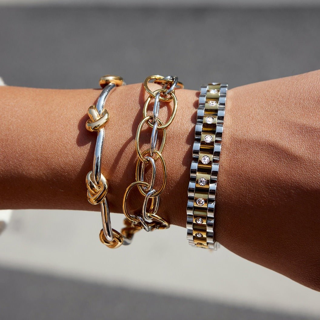 Velóra Sélene – Two - Tone Luxe Titanium Bracelet - VELORÁ