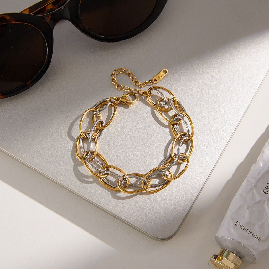Velóra Sélene – Two - Tone Luxe Titanium Bracelet - VELORÁ